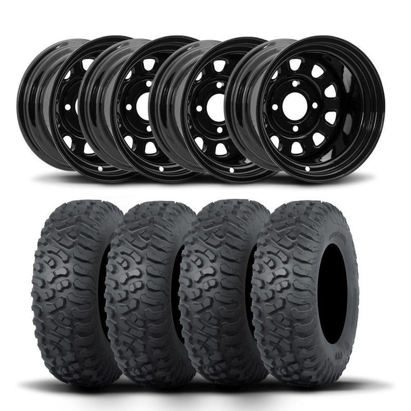 Load image into Gallery viewer, ITP Delta Steel 12" Wheels And Terra Hook Tires [26x11-12]
