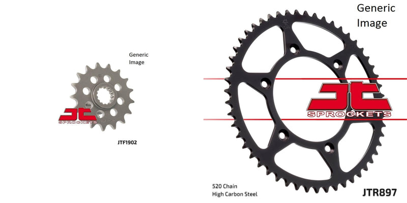 Load image into Gallery viewer, JT SPROCKETS Front and Rear Steel Sprocket Kit for OffRoad KTM 660 SMC 2003-2004
