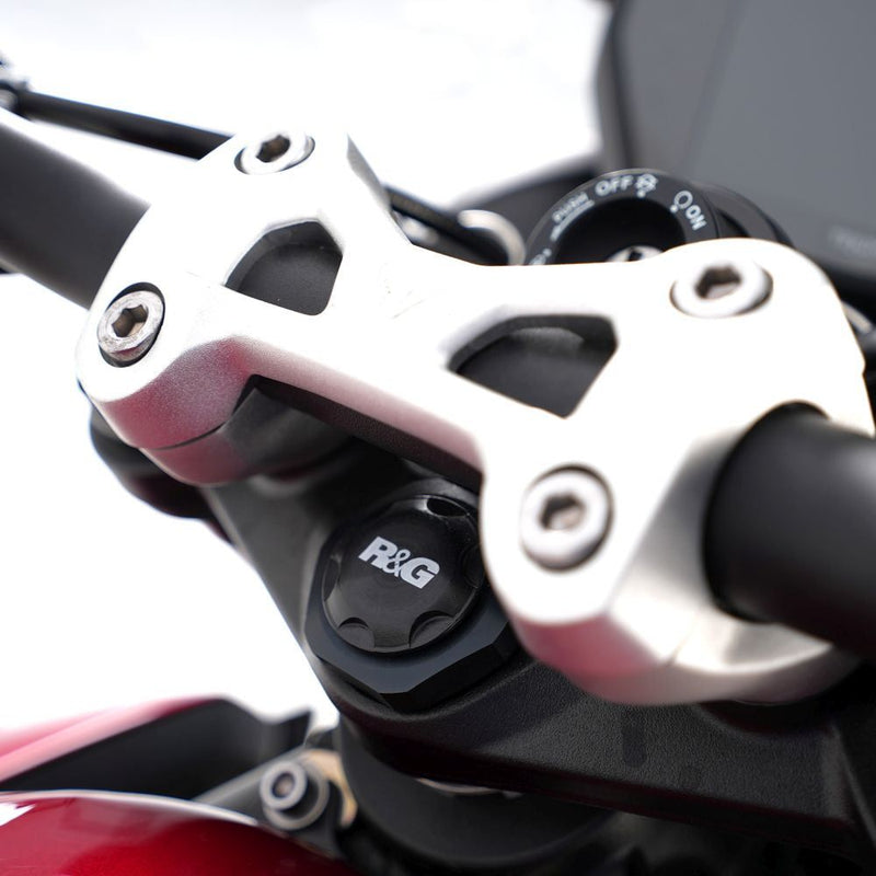 Load image into Gallery viewer, R&amp;G Racing Black Top Yoke Cap For 2015-2020 Kawasaki Ninja H2 ZX1000
