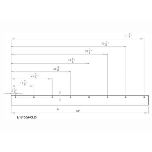 Rigid Hitch 7 ft. x 3/8 in. Snow Plow Cutting Edge fits Select Western Plow (Similar to Buyers 1301210)