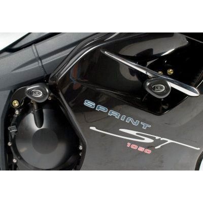 Load image into Gallery viewer, R&amp;G Racing Black Aero Style Crash Protection Bobbins For 2011-2012 Triumph Sprint GT
