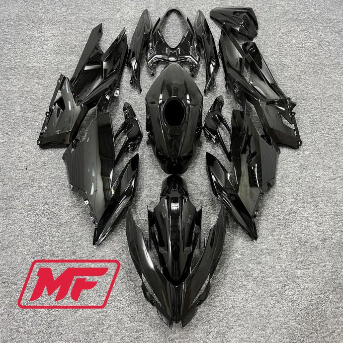 Monster Fairings Full Kit Kawasaki EX400 18-23 Gloss Black + Windshield + Gas Tank Cover