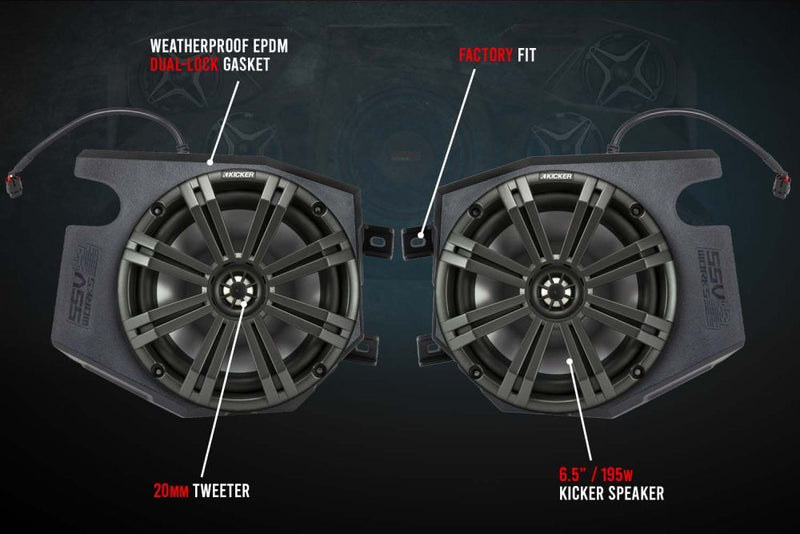Load image into Gallery viewer, SSV Works Front 6.5&quot; Unloaded Speaker Pods W/ 10&quot; Unloaded Subwoofer Enclosure For Polaris RZR 14-21
