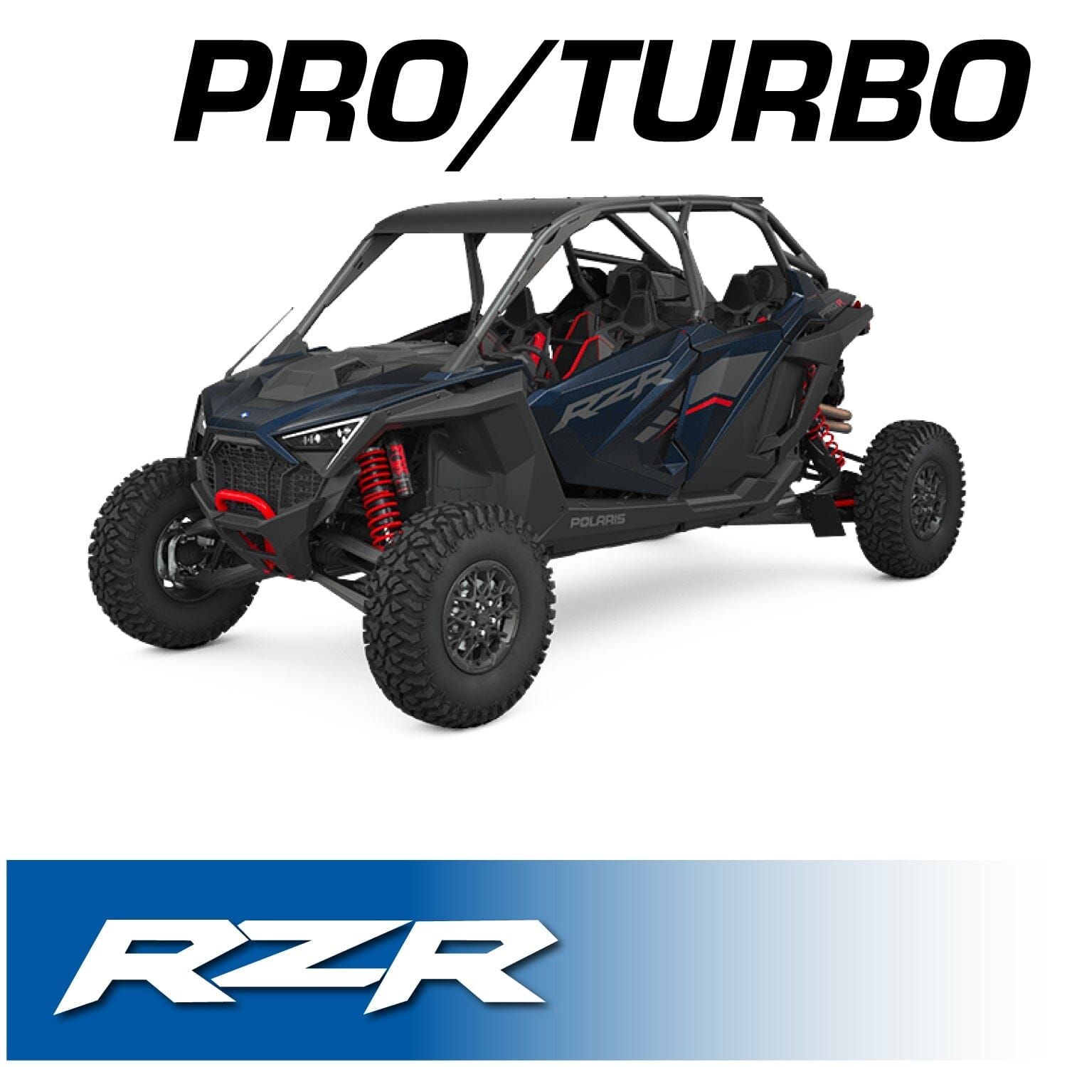 Rugged Radios Polaris RZR PRO XP - Turbo R - Pro R - Complete Communication Kit with Bluetooth Intercom and 2-Way Radio