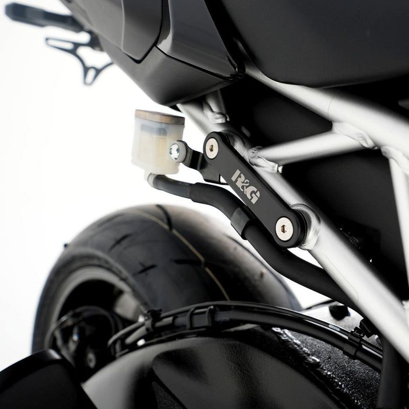 Load image into Gallery viewer, R&amp;G Racing Black Rear Foot Rest Delete Blanking Plates For 2020-2024 Kawasaki Ninja ZX-25R
