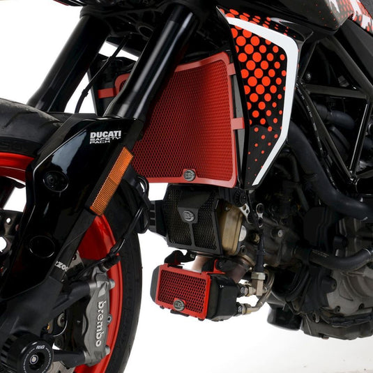 R&G Racing Black Front Cylinder Head Guard For 2019-2024 Ducati Hypermotard 950
