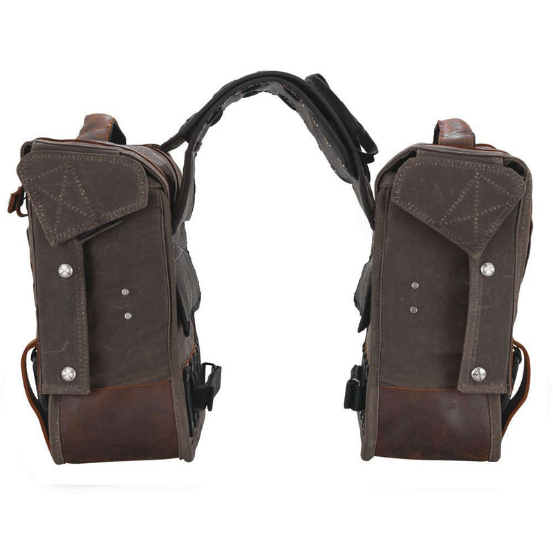 Load image into Gallery viewer, Burly Brand Voyager Throw Over Saddlebags Dark Oak - B15-1002D

