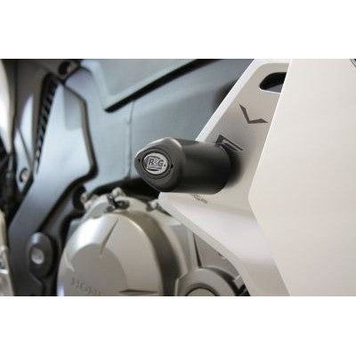 Load image into Gallery viewer, R&amp;G Racing Black Aero Style Crash Protectors For 2010-2016 Honda VFR1200F ABS
