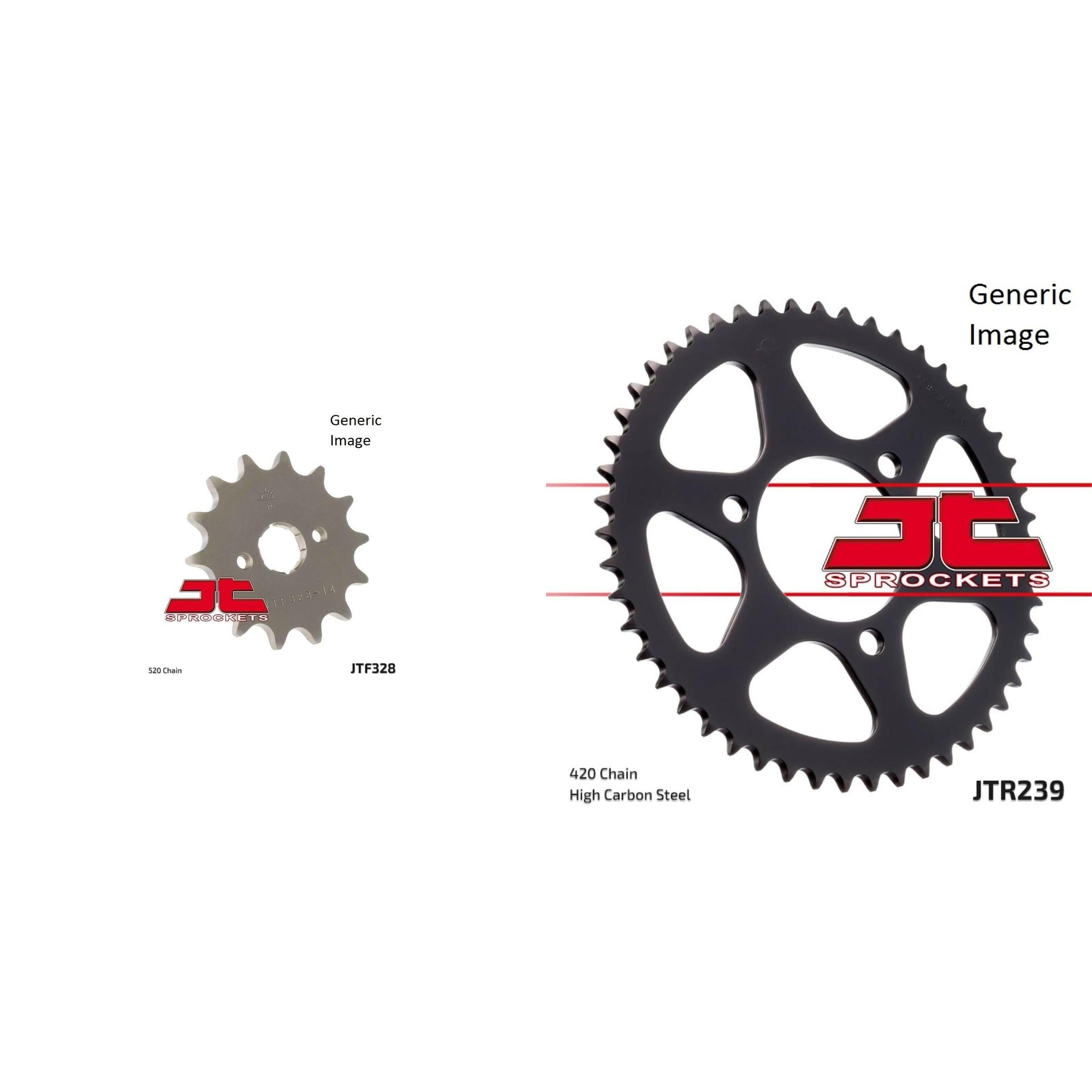 Front and Rear Steel Sprocket Kit for OffRoad HONDA XR200R 1986-2003