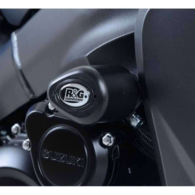 Load image into Gallery viewer, R&amp;G Racing Black Aero Style Crash Protection Bobbins For 2016-2018 Suzuki GSXS1000F ABS

