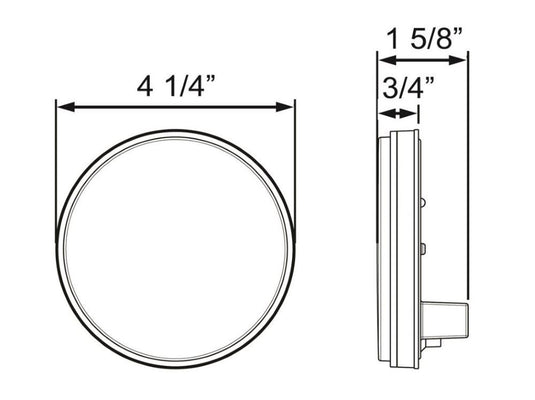 4" Round LED Sealed Back-Up Light