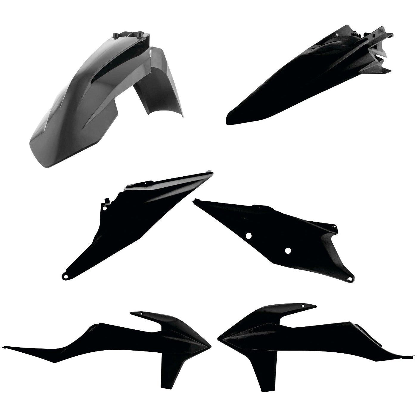 Acerbis Black Standard Plastic Kit for KTM - 2726500001