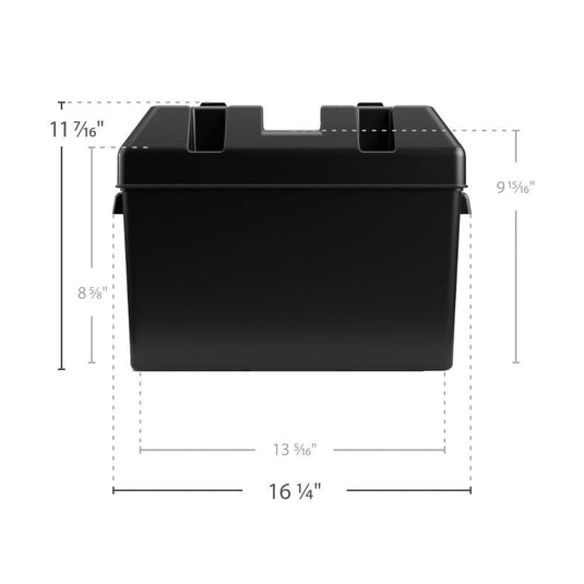 Battery Box - Large RV Style with Lid and Strap