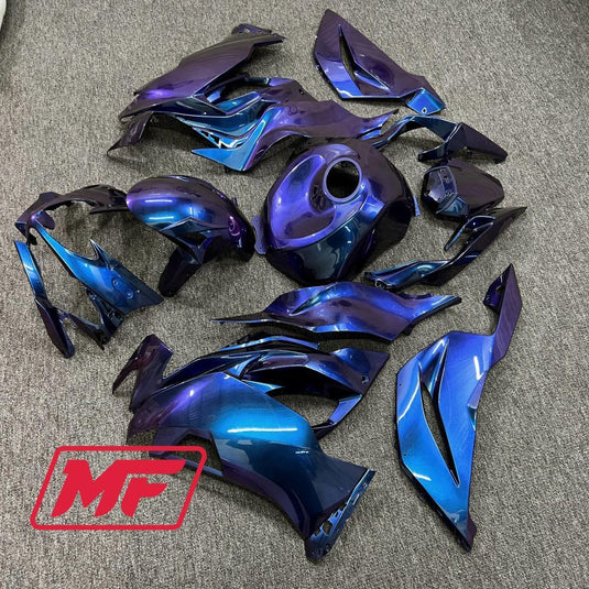 Monster Fairings Full Kit Kawasaki ZX-6R 19-23 Purple Gradient + Windshield + Gas Tank Cover