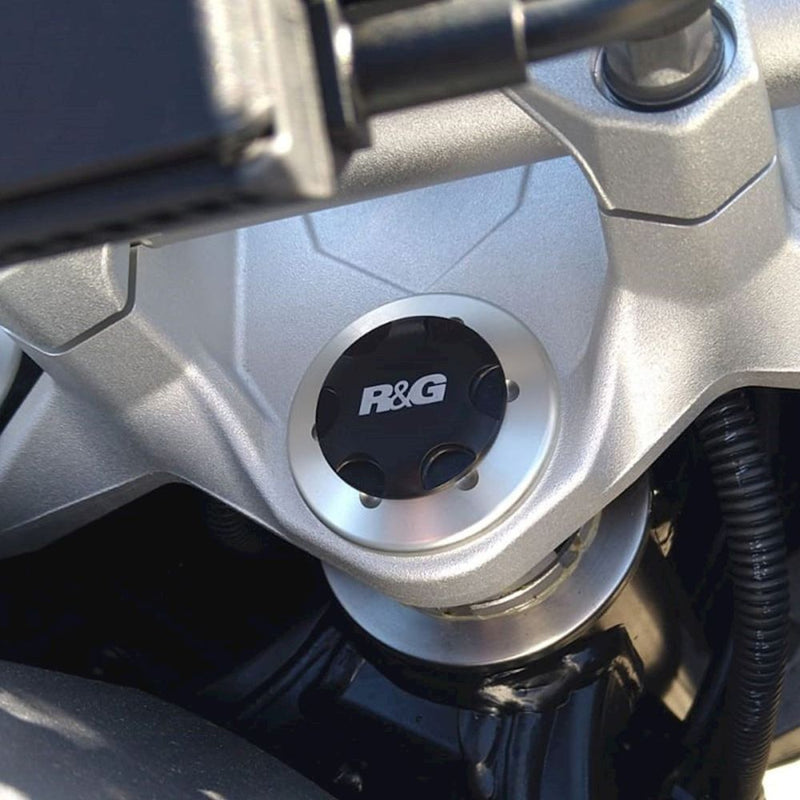 Load image into Gallery viewer, R&amp;G Racing Black Top Yoke Cap For 2024-2024 BMW F900GS
