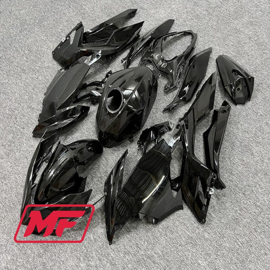 Monster Fairings Full Kit Kawasaki EX400 18-23 Gloss Black + Windshield + Gas Tank Cover