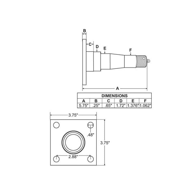 Load image into Gallery viewer, 3,500 lb. Drop Axle Tube with 88 Inch Hub Face
