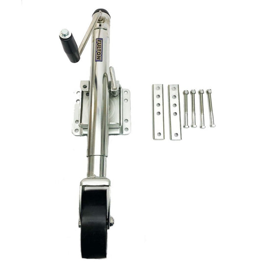 Fulton Marine Trailer Jack, 1,200 lbs. Capacity, Side Wind, Bolt-On Side Mount, 10 in. Travel