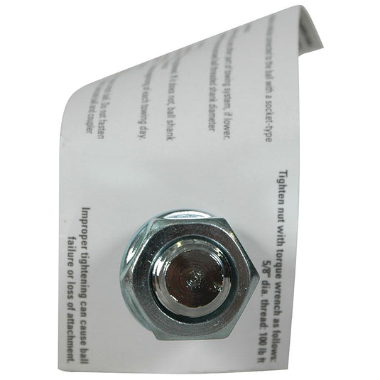 Garden Tractor 1-7/8 Inch Hitch Ball, 2,000 lbs. Capacity, 5/8 in. Shank Dia, 1-3/4 in. Shank Length, Chrome