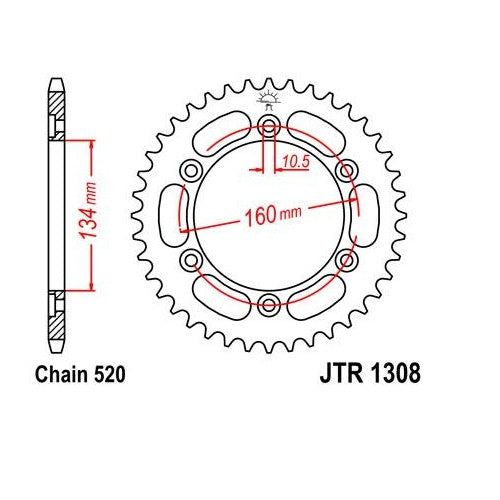 Steel Rear Sprocket 45T for Street HONDA CBR1000RR 2008-2016