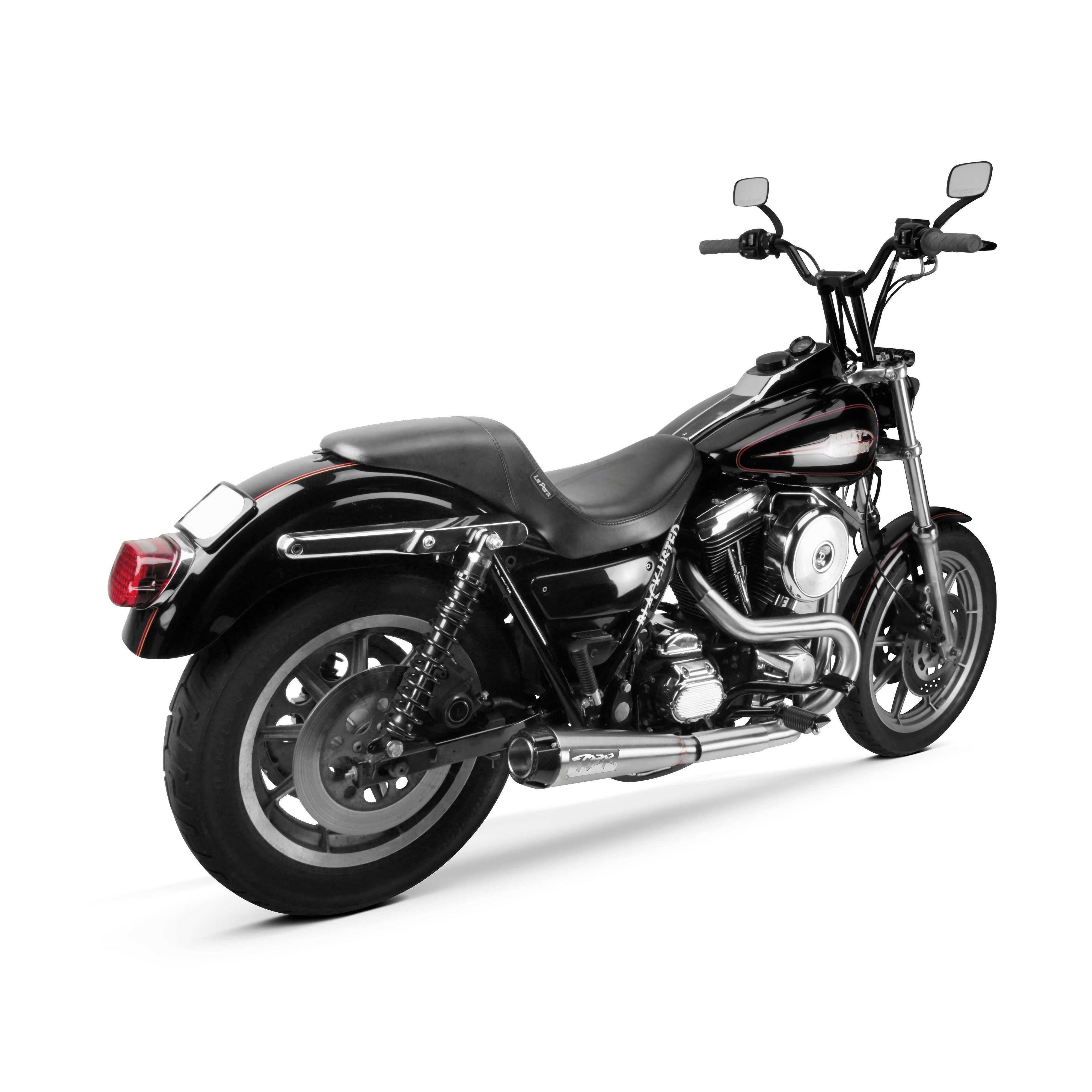 Two Brothers 2-Into-1 Comp-S Exhaust Stainless w/Carbon Fiber Tip for 90-93 FXR