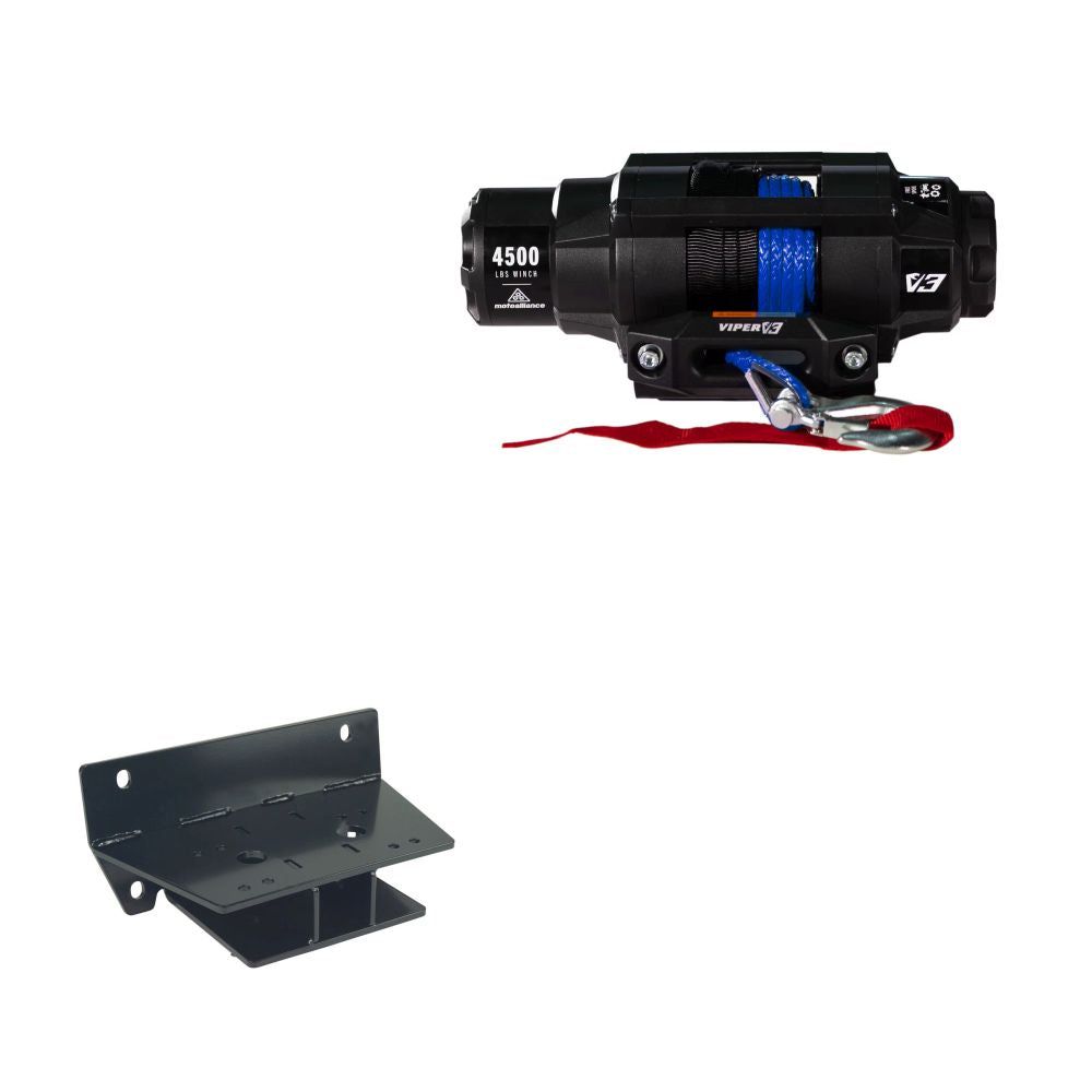 Viper 4500lbs V3 Winch Blue Rope With Mount For John Deer Gator RSX 850i 2013-2021