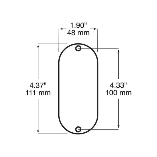 Quick Mount Red Oval Reflector