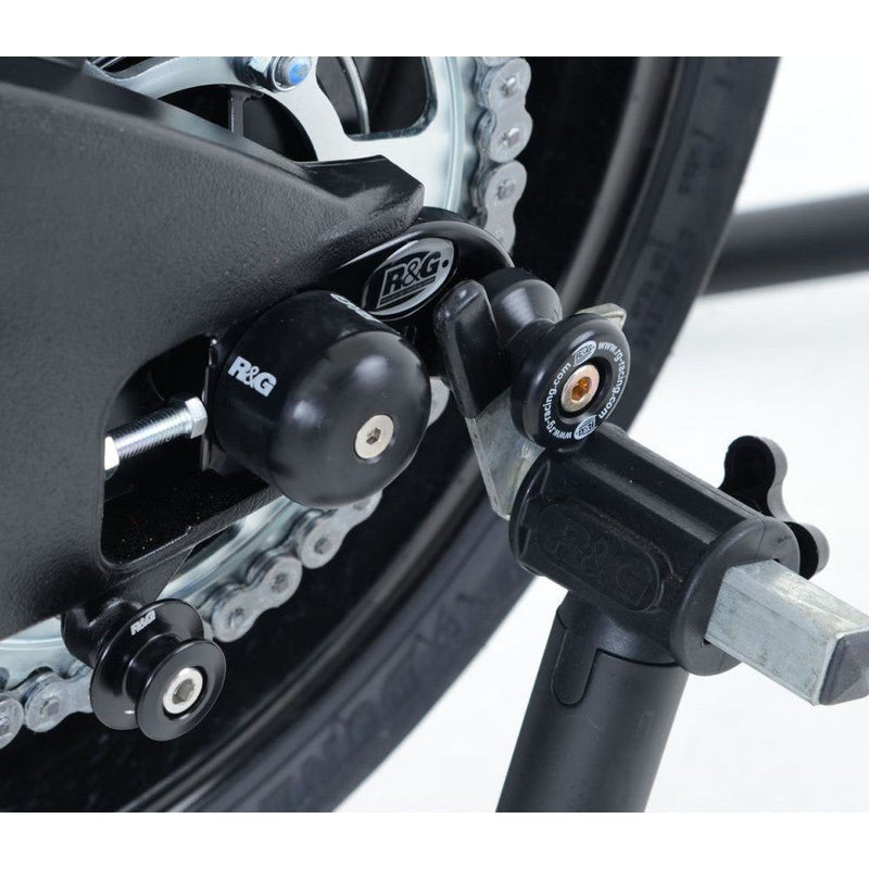 Load image into Gallery viewer, R&amp;G Racing Black Cotton Reels Offset For 2007-2018 Suzuki GSXR1000
