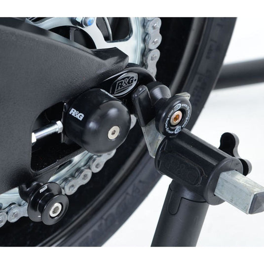 R&G Racing Black Cotton Reels Offset For 2007-2018 Suzuki GSXR1000
