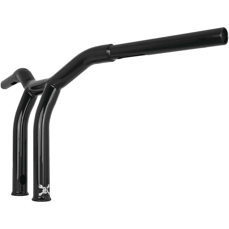 Load image into Gallery viewer, Burly Brand Dominator Bar 10" Raked Gloss Black - B12-6051B
