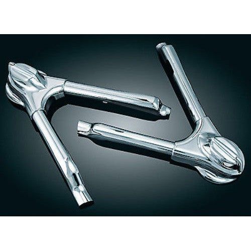 KURYAKYN CHROME SWINGARM COVERS FOR 2008-2017 HARLEY DAVIDSON SOFTAILS SET 7815