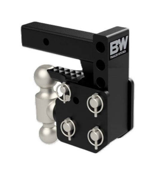 B&W Tow & Stow  Combination Pintle / Ball Mount for 2-1/2 Inch Receivers - Up to 6-1/2 Inch Drop