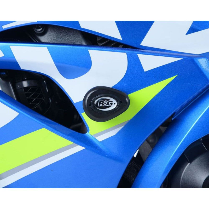 Load image into Gallery viewer, R&amp;G Racing White Aero Style Crash Protection Bobbins For 2017-2018 Suzuki GSXR1000
