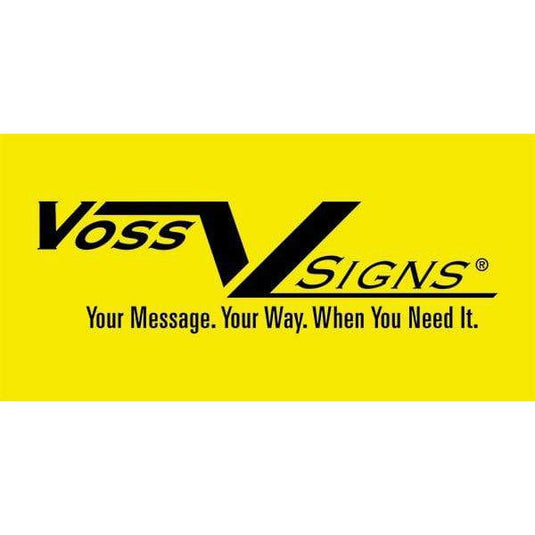 Voss Signs 430 DOW YR Yellow Plastic Reflective Sign12" - Danger Open Water