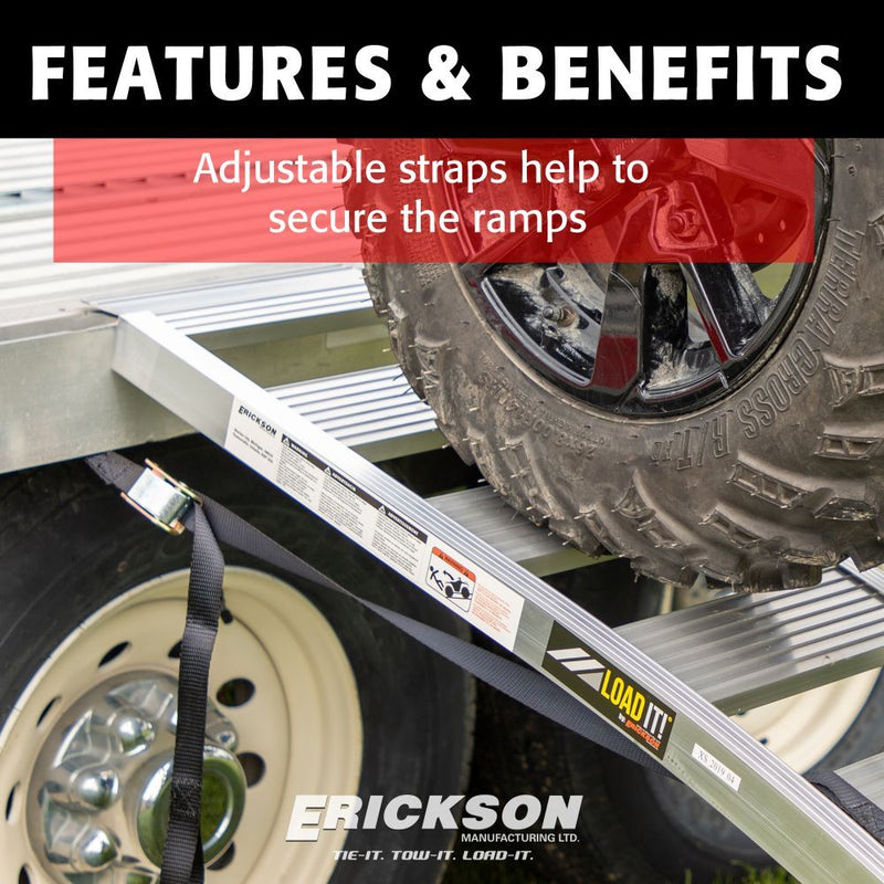 Load image into Gallery viewer, Arched, Bi-Fold, Single Aluminum Loading Ramp - 90&quot; long x 11&quot; wide (Sold each)
