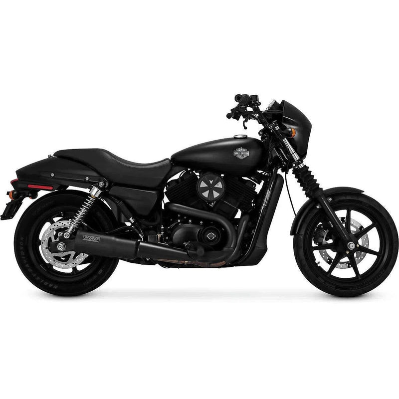Load image into Gallery viewer, Vance &amp; Hines 47943 Black Hi Output 4&quot; Slip-Ons Mufflers for 15-19 Harley Street 750
