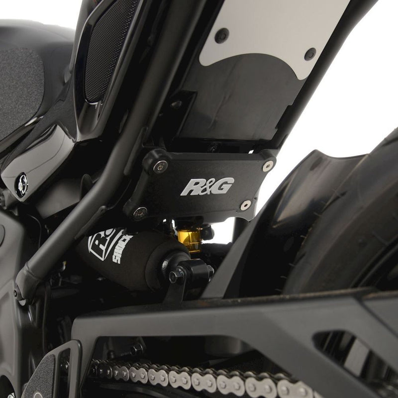 Load image into Gallery viewer, R&amp;G Racing Black Footrest Delete Blanking Plates For 2022-2023 Yamaha XSR900
