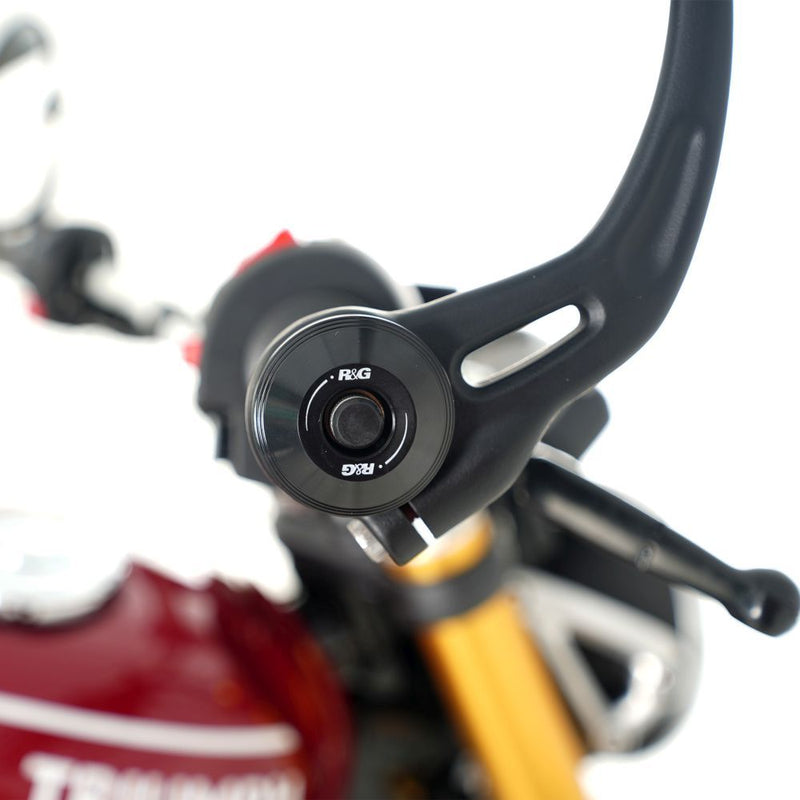 Load image into Gallery viewer, R&amp;G Racing Black Bar End Sliders For 2024-2024 Royal Enfield Meteor 350
