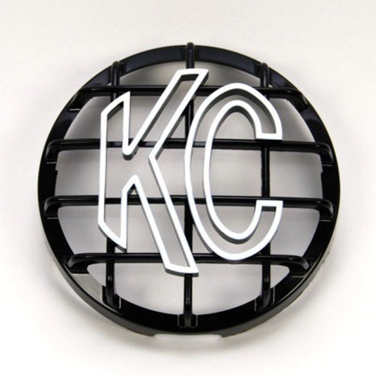 KC HiLiTES 6" Stone Guard - ABS Plastic - Black / White KC Logo 7210