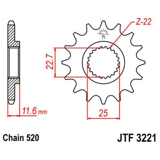 Front & Rear Steel Sprocket Kit for ATV/UTV POLARIS 250 Cyclone 1987