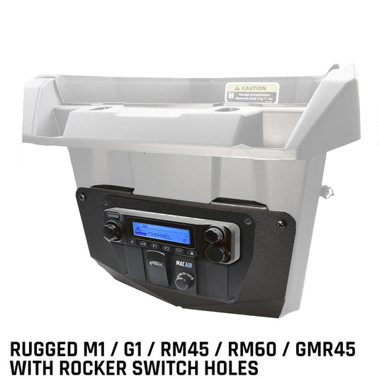 Rugged Radios Can-Am Commander and Maverick - Glove Box Multi-Mount Kit for Rugged UTV Radios and Intercoms