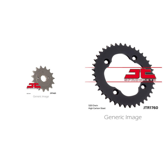 Front & Rear Steel Sprocket Kit for ATV/UTV SUZUKI LT-Z400 QuadSport 2009-2012
