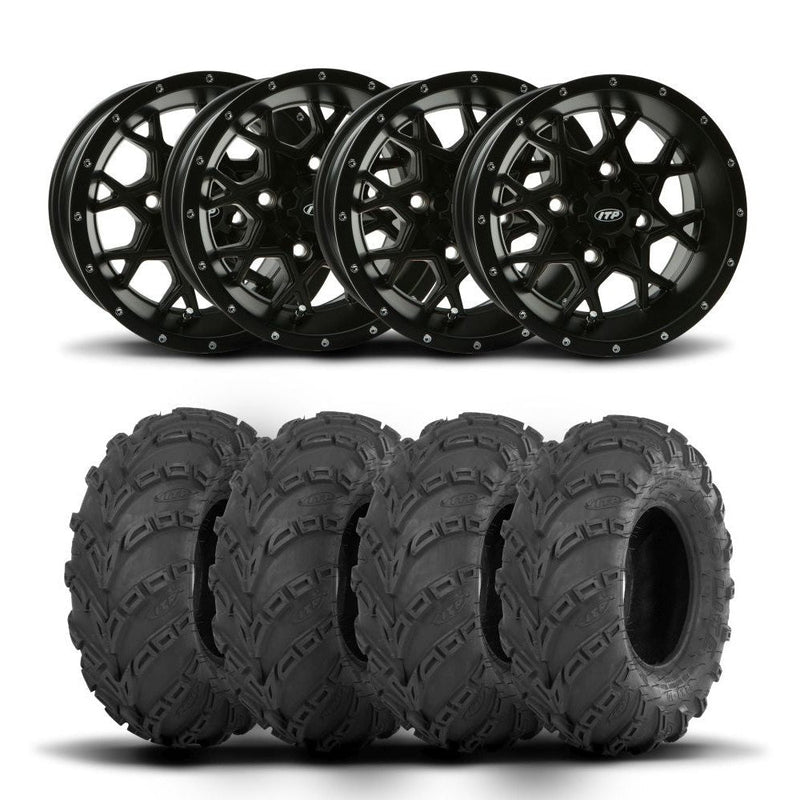 Load image into Gallery viewer, ITP Hurricane 14" Black Wheels And Mud Lite Tires [30x10-14]
