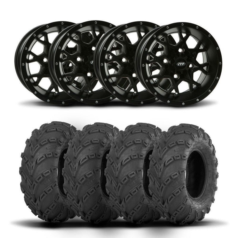 Load image into Gallery viewer, ITP Hurricane 14&quot; Black Wheels And Mud Lite Tires [30x10-14]
