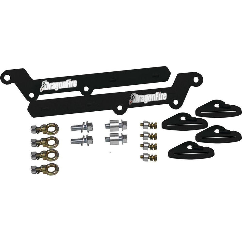 Load image into Gallery viewer, DragonFire Racing Harness Anchors Black - 14-4000

