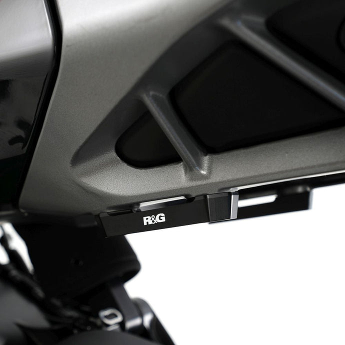 R&G Racing Black Rear Foot Rest Delete Blanking Plates For 2024-2025 KTM 125 Duke