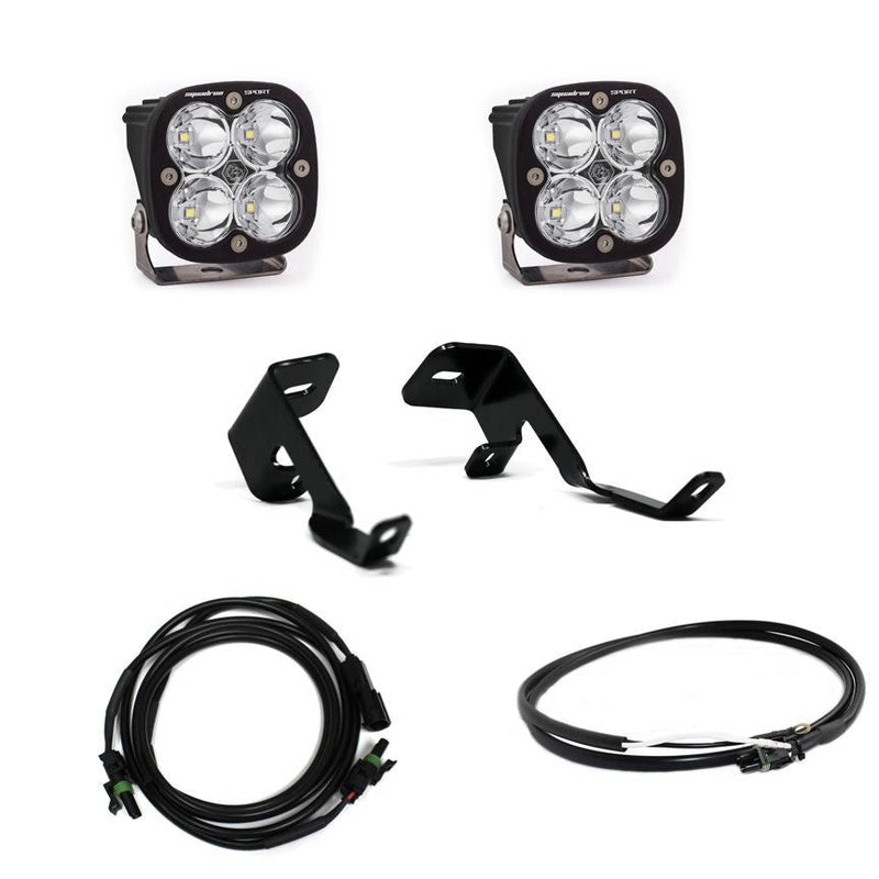 Load image into Gallery viewer, Baja Designs A-Pillar Light Kit Pair Squadron Pro Series Spot Pattern Clear Lens Upfitter Wiring 447620
