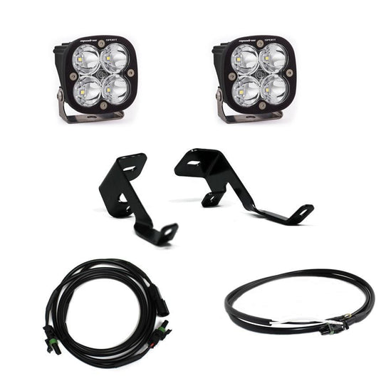 Baja Designs A-Pillar Light Kit Pair Squadron Pro Series Spot Pattern Clear Lens Upfitter Wiring 447620