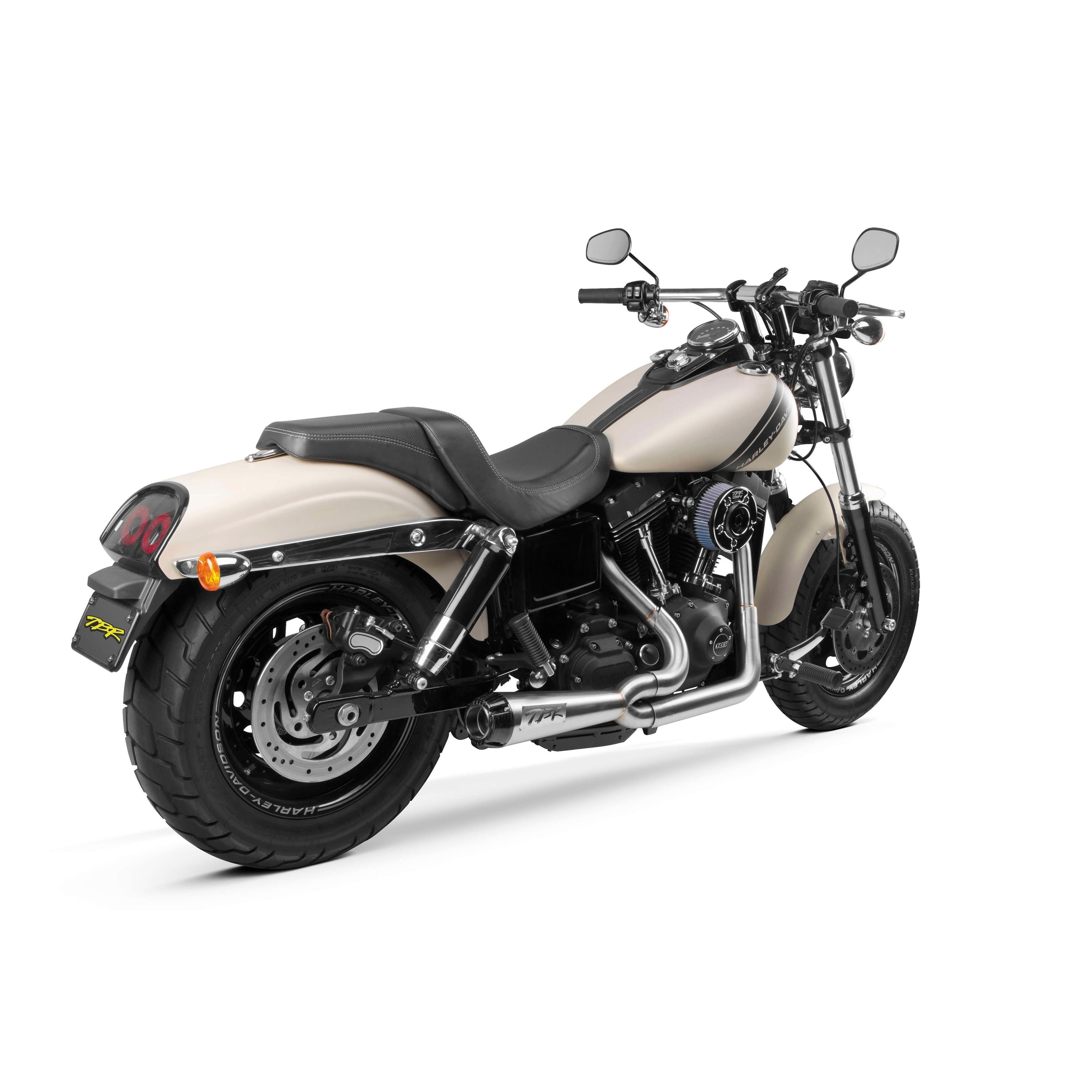 Two Brothers 2-Into-1 Comp-S Exhaust Stainless w/Carbon Fiber Tip for 06-17 FXD