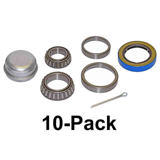 Bulk Trailer Bearing Repair Kit For 1-3/8 To 1-1/16 Inch Tapered Spindle - 10 Pack